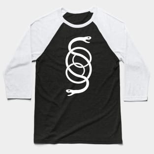 Two-headed snake connected in a symbol of infinity. Baseball T-Shirt